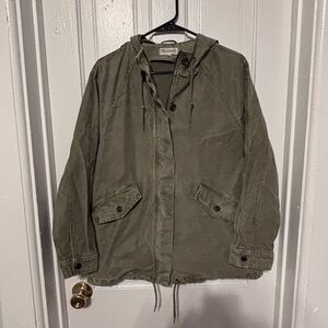 Madewell Khaki Green Hooded Jacket